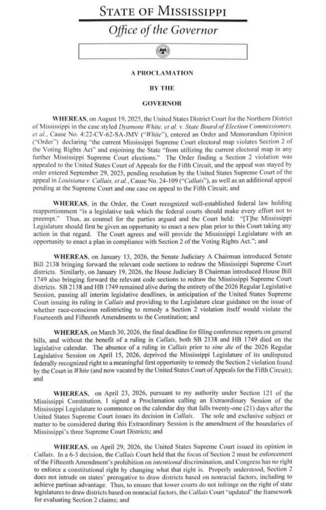 Fifth Circuit vacates ruling, allows Mississippi to keep Supreme Court map
