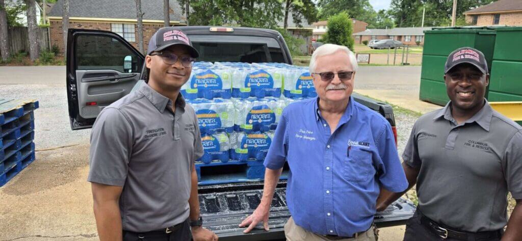Columbus businesses donate water to keep firefighters hydrated