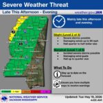 National Weather Service issues slight severe-weather risk for Mississippi National Weather Service issues slight severe-weather risk for Mississippi