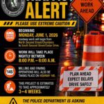 Nighttime roadwork begins June 1 on North Second Street, Highway 145 Nighttime roadwork begins June 1 on North Second Street, Highway 145