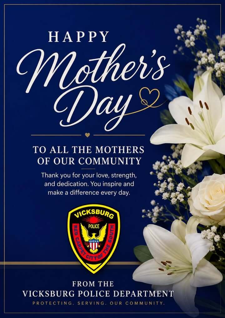 Vicksburg police honor mothers on Mother's Day