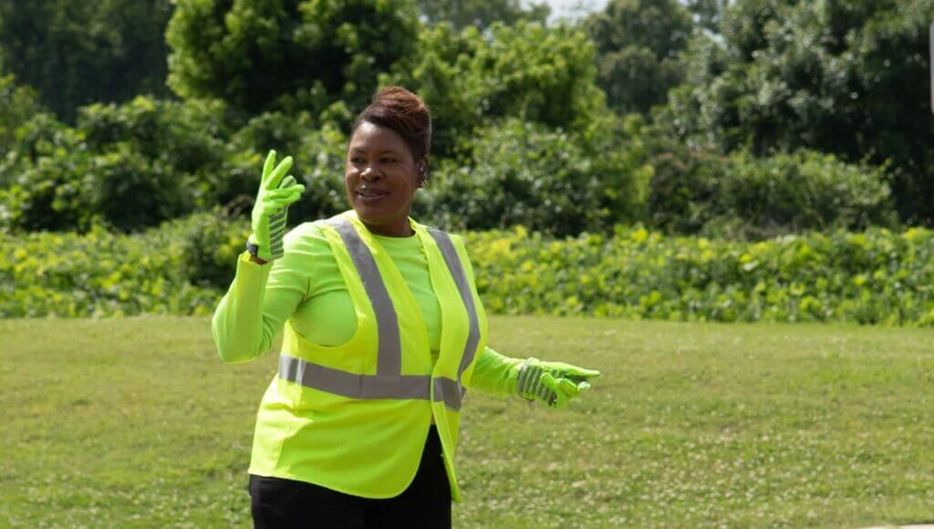 Johnson loves work as Vicksburg crossing guard