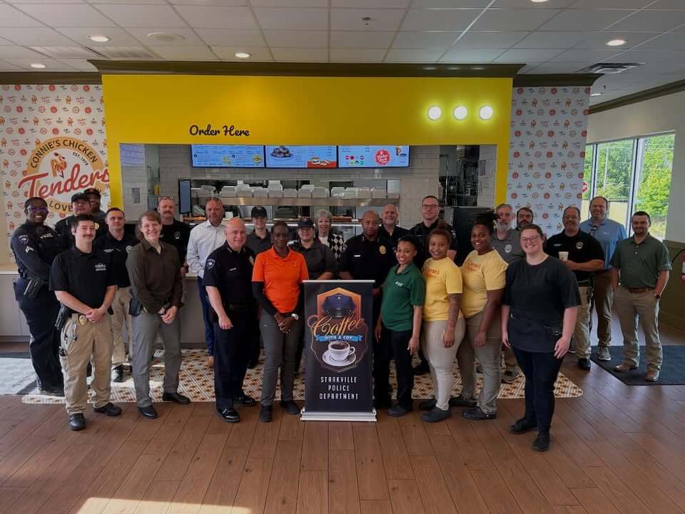Starkville Police Hold Coffee With a Cop at Connie's Chicken
