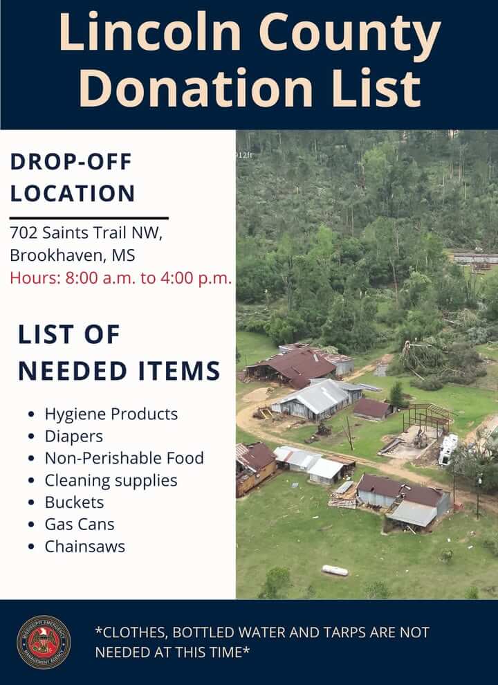 Lincoln County opens donation drop-off in Brookhaven