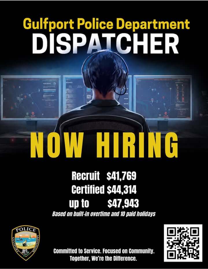 Gulfport Police Department seeks dispatchers