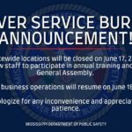 Statewide locations close June 17 for annual training and assembly Statewide locations close June 17 for annual training and assembly
