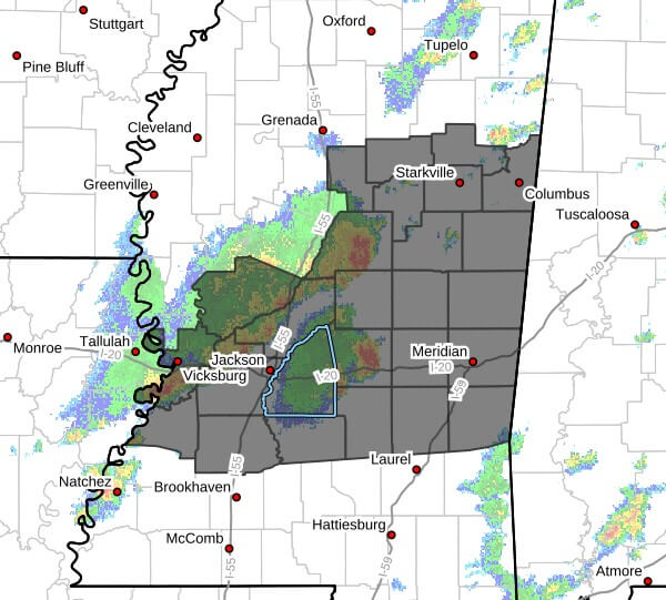 Severe thunderstorm watch canceled for parts of Mississippi