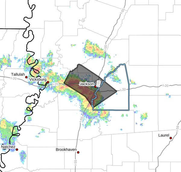Strong storms impact Jackson area, bring 40 mph gusts
