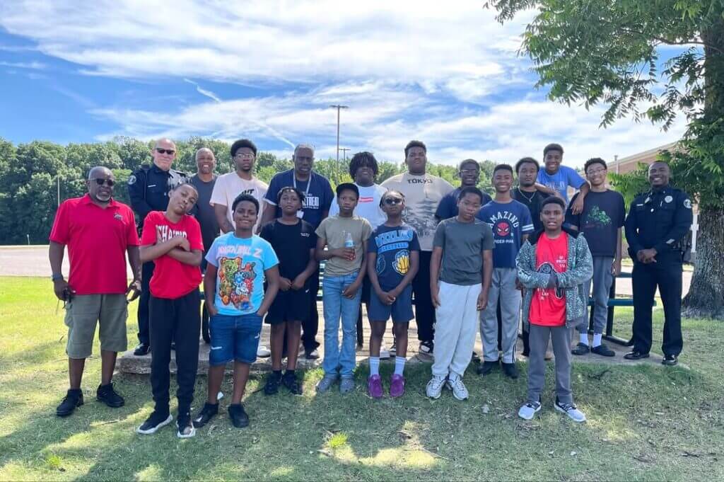 Officers teach driving safety at Brown Christian Academy