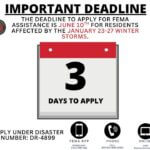 Mississippi warns residents three days left to apply for storm assistance Mississippi warns residents three days left to apply for storm assistance