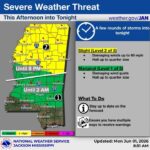 National Weather Service issues slight risk for severe storms in Mississippi National Weather Service issues slight risk for severe storms in Mississippi