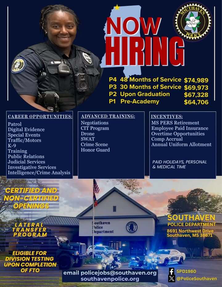 Southaven hiring for growing department