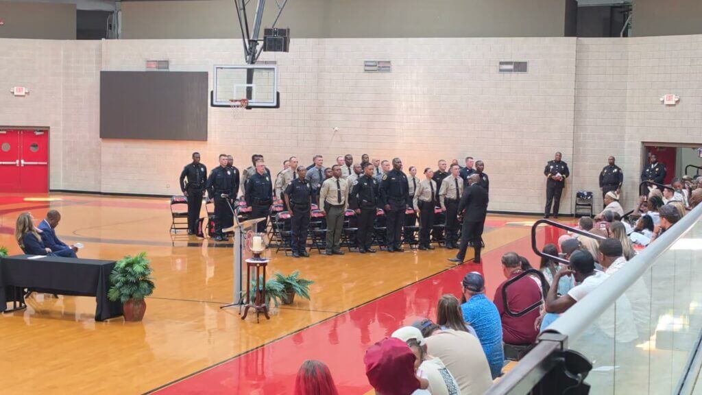 Starkville police congratulate officers after academy graduation