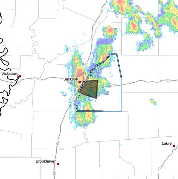 Strong thunderstorm impacts west central Rankin County
