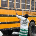 Lee County inmate work center washes school buses for upcoming year Lee County inmate work center washes school buses for upcoming year
