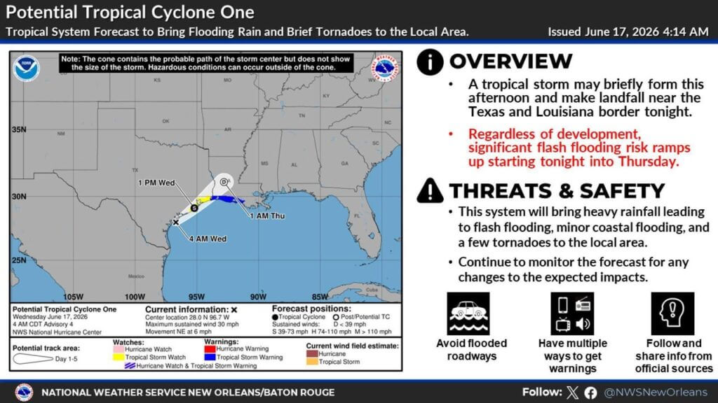 OSPD warns storms, Potential Tropical Cyclone One threaten Texas coast