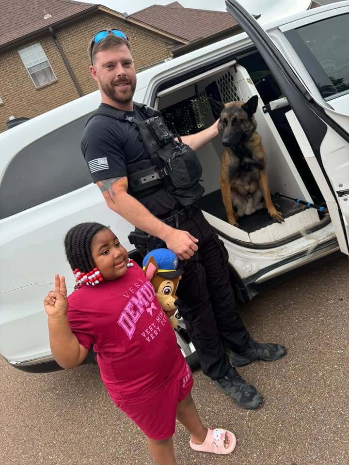 Southaven officers meet child with Paw Patrol K-9