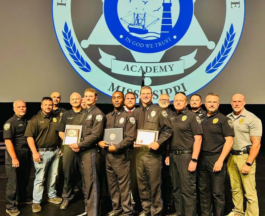 Gulfport Police welcome three officers after Harrison County academy