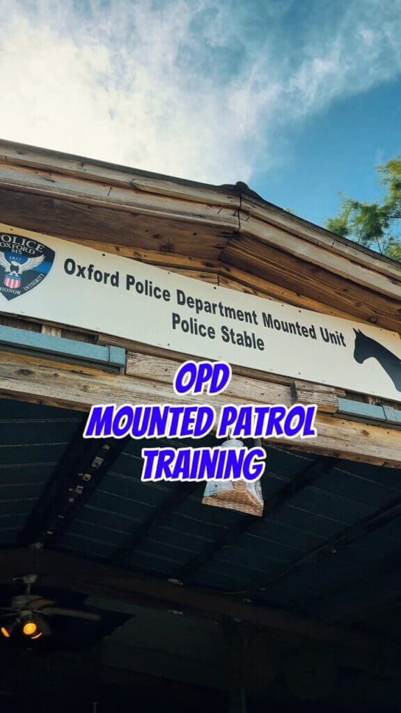 Oxford police mounted patrol practices precision drills