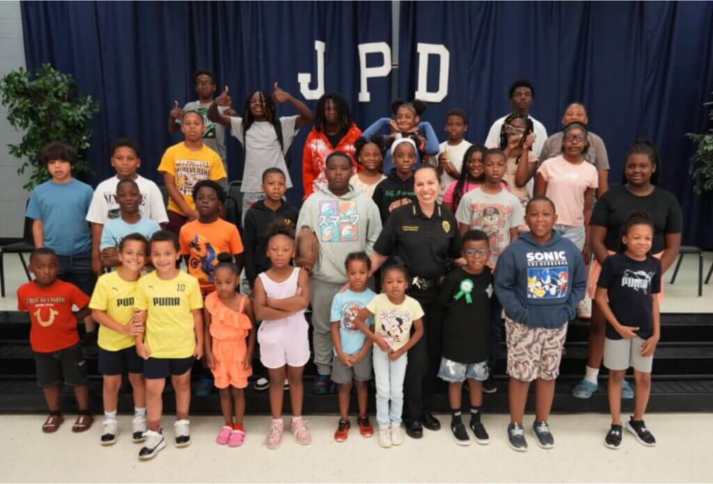Jackson Police Department visits summer youth camp, encourages academy recruits