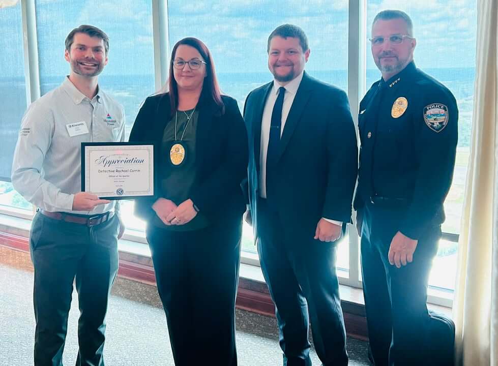 Detective Rachael Corrin named Kiwanis officer of quarter
