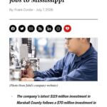 Jabil expands in Mississippi nine months after first Marshall County site Jabil expands in Mississippi nine months after first Marshall County site