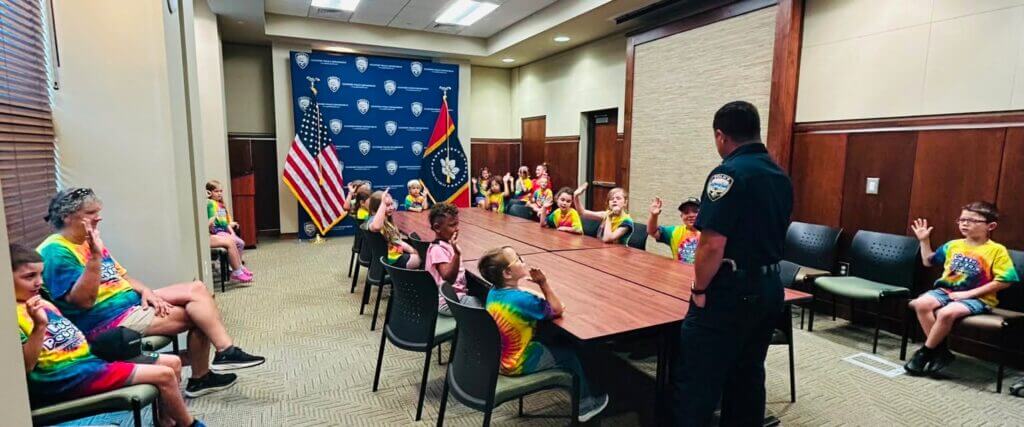 Gulfport Police welcome Little Peoples Christian Academy students for station tour