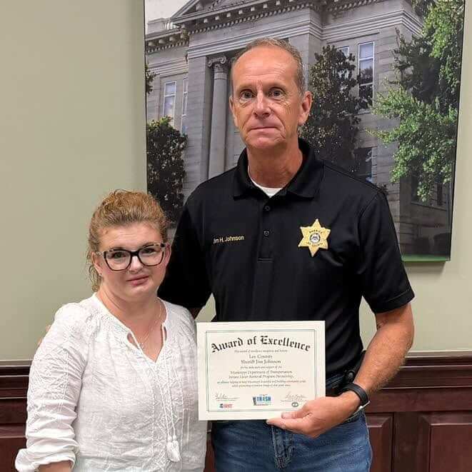 Mississippi DOT honors Lee County sheriff for litter removal efforts