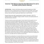 Official appoints Brad McCullouch as Seventh Circuit district attorney Official appoints Brad McCullouch as Seventh Circuit district attorney
