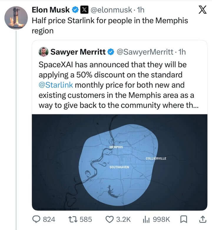 Mississippi cites SpaceXAI community giving, not just $20 billion investment