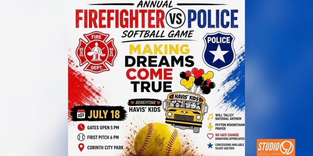 Firefighters, police play annual softball game in Corinth