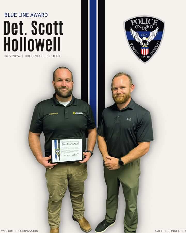 Detective Scott Hollowell wins Blue Line Award after stopping scam