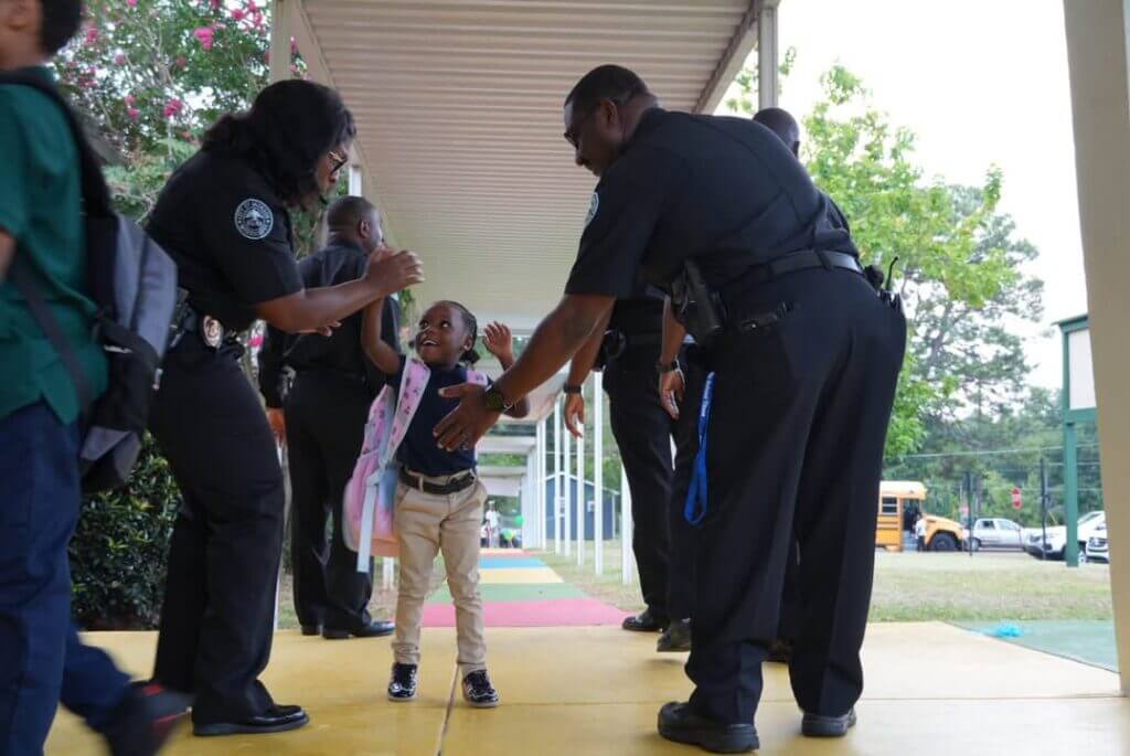 Jackson police join schools to welcome students back