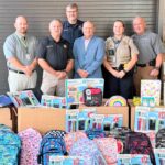 Sheriff Bailey presents donated school supplies to Rankin County superintendent Sheriff Bailey presents donated school supplies to Rankin County superintendent
