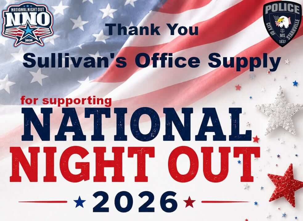 Sullivan's Office Supply donates to support National Night Out 2026