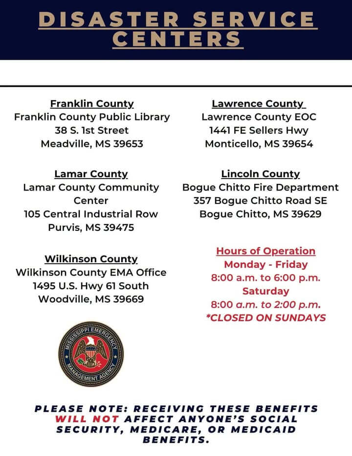 Disaster centers open in five counties to serve storm survivors