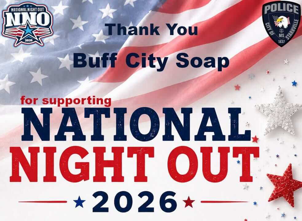 Buff City Soap donates to support National Night Out 2026