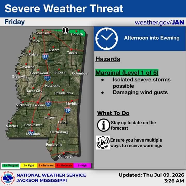 Gov. Reeves urges North Mississippi to stay weather aware