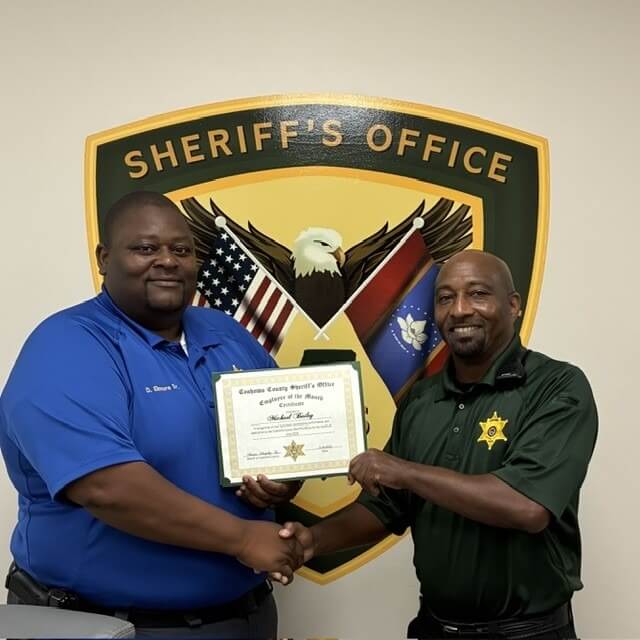 Coahoma County sheriff's office names Officer Michael Bailey Employee of Month