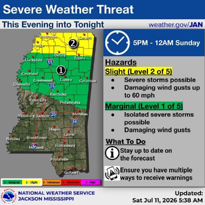 Reeves posts weather update on Facebook