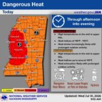 Mississippi faces dangerous heat, isolated severe storms Mississippi faces dangerous heat, isolated severe storms