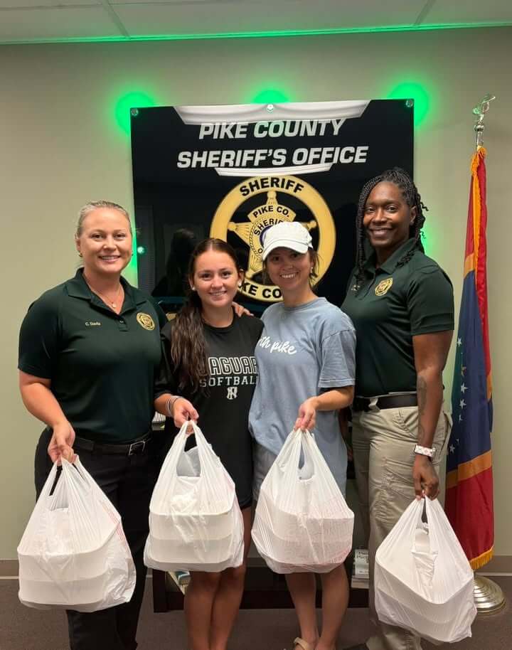 North Pike Lady Jaguars donate grilled chicken plates to Pike County Sheriff's Office