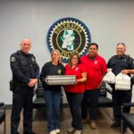 Southaven Police thank Abe's Construction for taco lunch