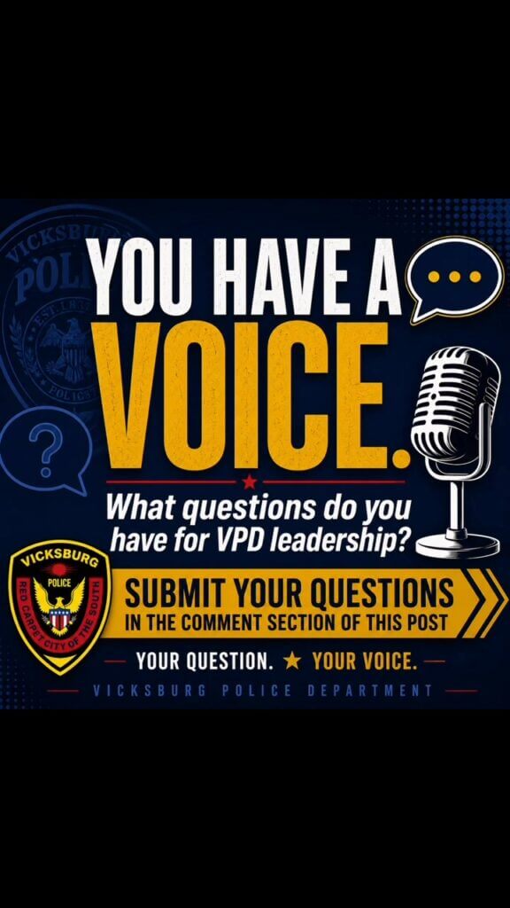 Vicksburg Police invite community questions for Facebook Live