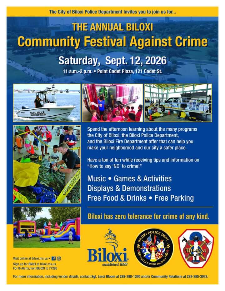 Biloxi hosts annual Community Festival Against Crime Sept. 12