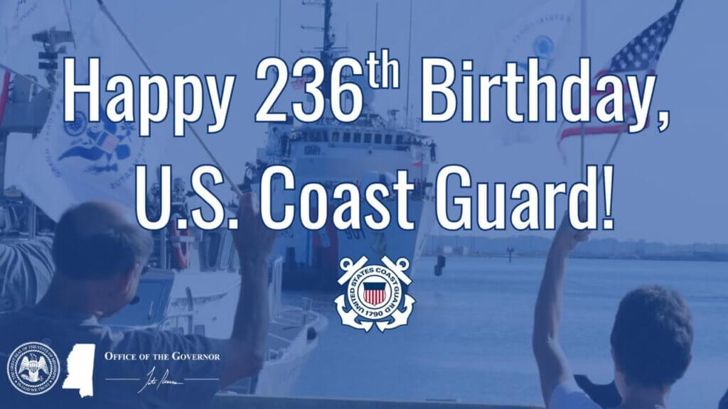 Mississippi honors U.S. Coast Guard on 236th birthday