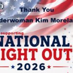 Alderwoman Kim Moreland donates to support National Night Out 2026 Alderwoman Kim Moreland donates to support National Night Out 2026