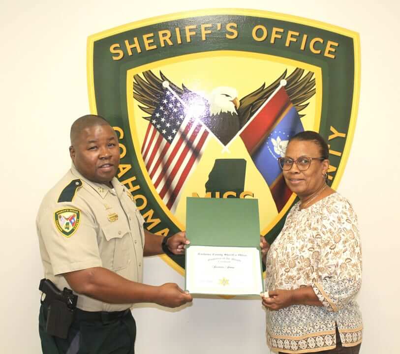 Sheriff's Office names Juanita Jones Employee of Month for July