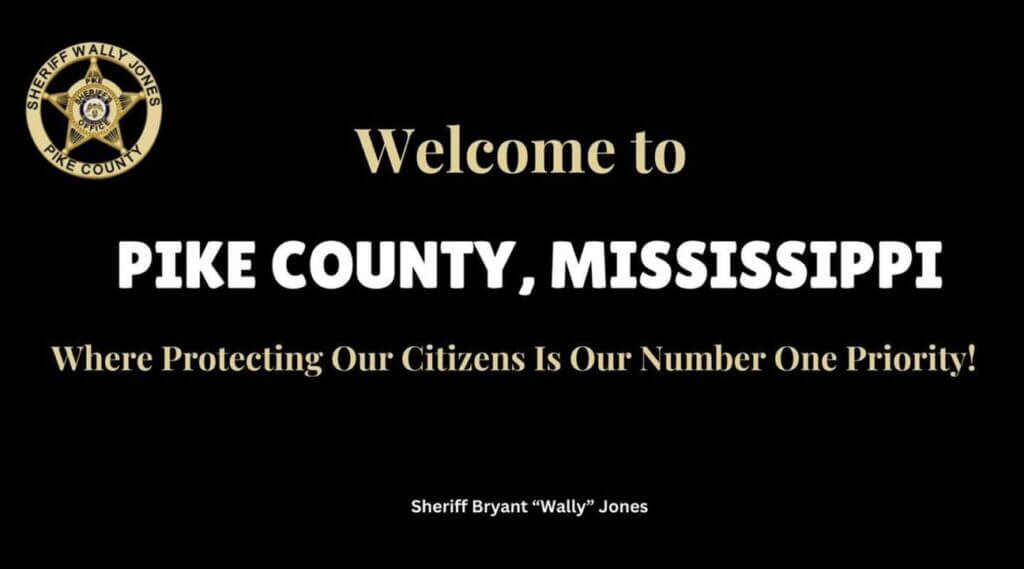 Sheriff Jones welcomes residents to Pike County, Mississippi