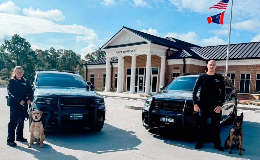 Two K-9 teams certify in narcotics, firearms detection